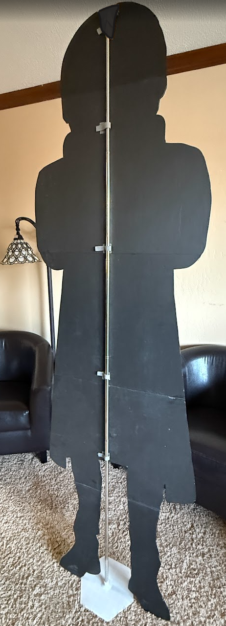 Strong stable telescoping metal pole and plastic base