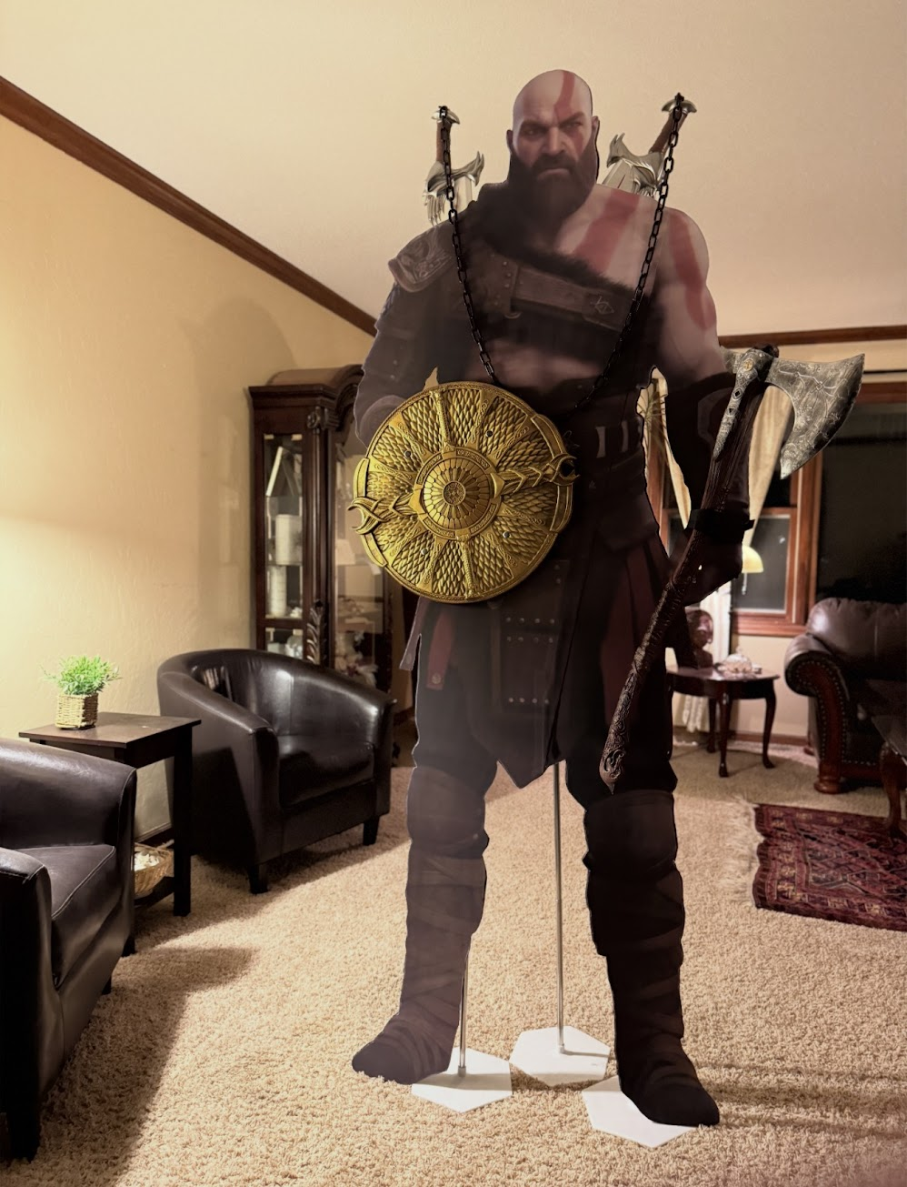 Customer provided esports fan art cutt-out with added attachments.